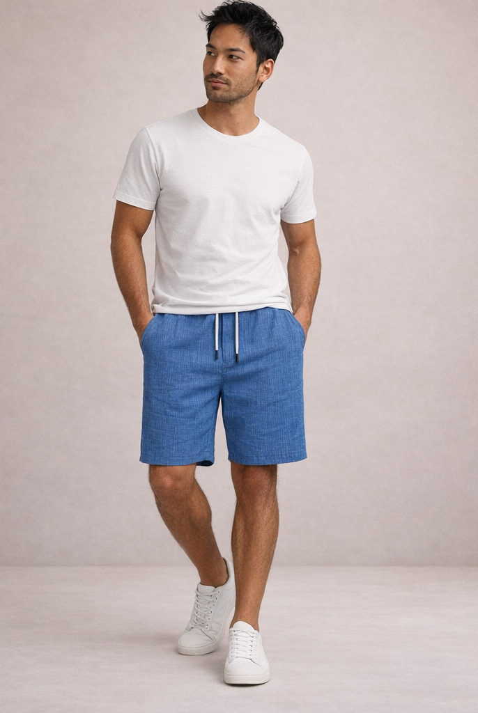 Korte Broek Heren Linnen Regular Fit Ademend Zomer Casual - Image 7