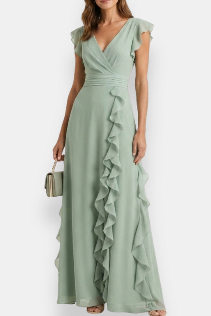Abbie | Stilvolles Abendkleid mit femininer Rüschenkante