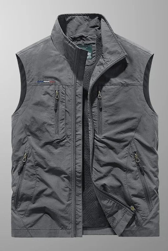 Bodywarmer Heren Rits Opstaande Kraag Outdoor Vest - Image 10