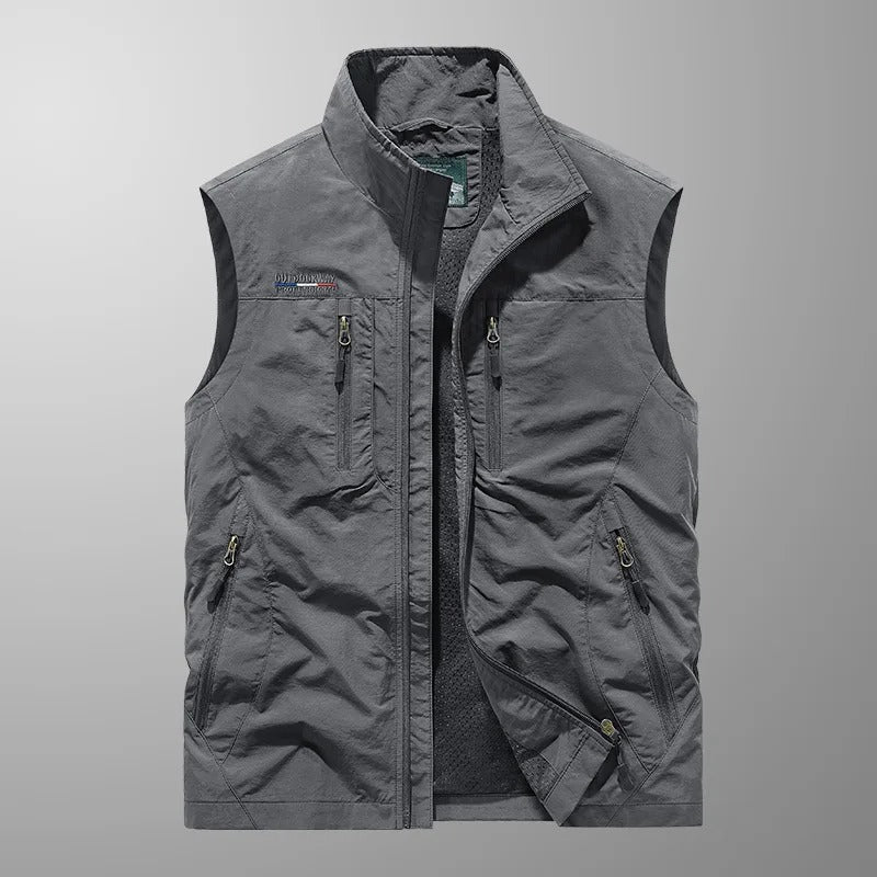 Bodywarmer Heren Rits Opstaande Kraag Outdoor Vest - Image 10