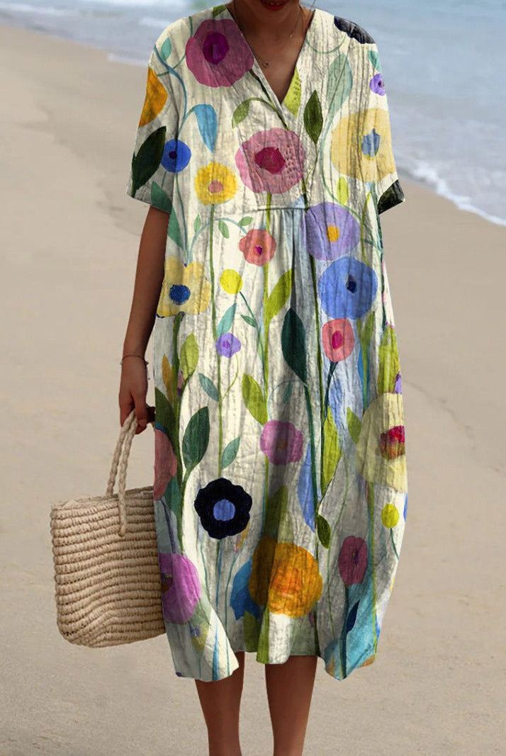 Hannah - Buntes Sommerkleid Mit Blumen - Image 5