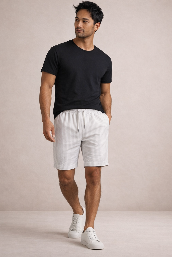 Korte Broek Heren Linnen Regular Fit Ademend Zomer Casual - Image 3
