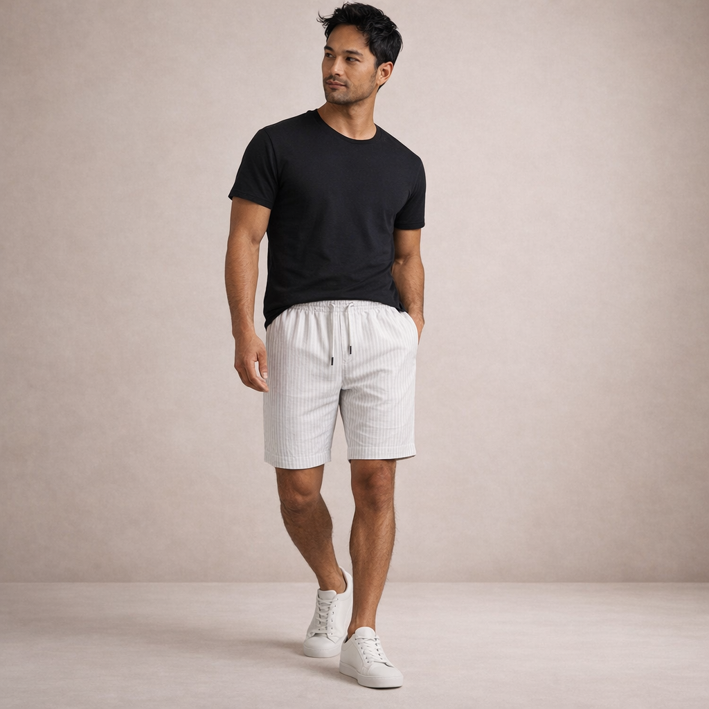 Korte Broek Heren Linnen Regular Fit Ademend Zomer Casual - Image 3