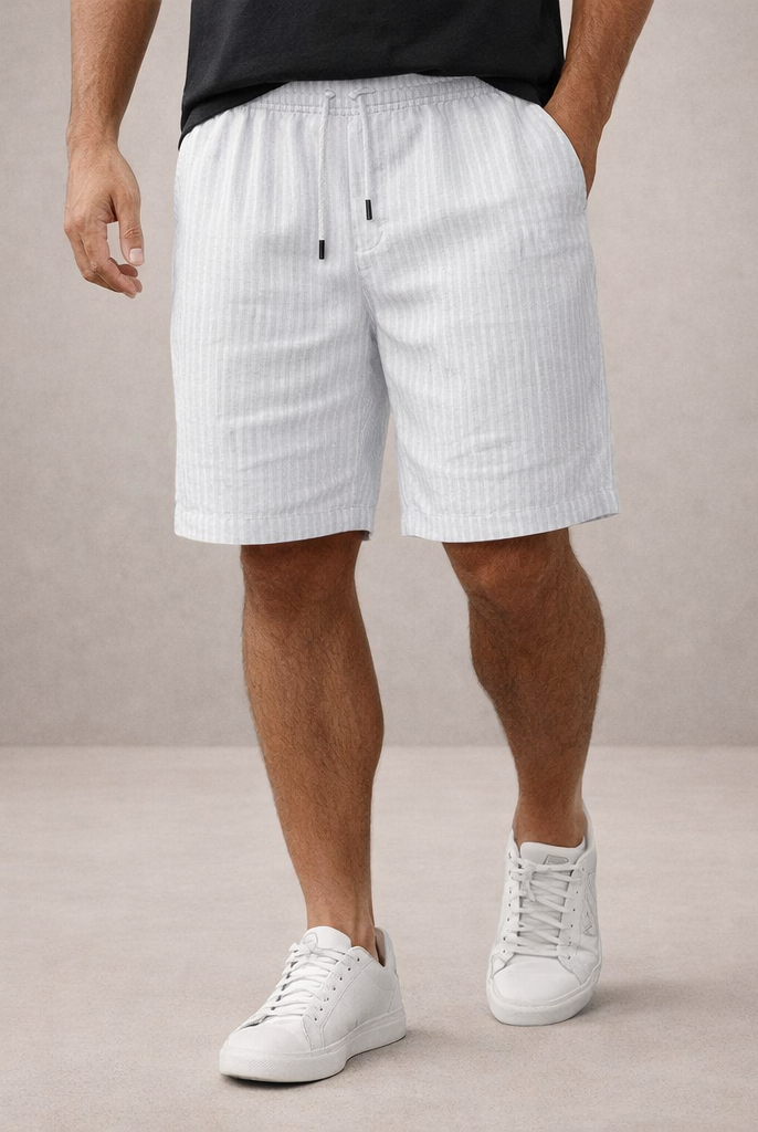 Korte Broek Heren Linnen Regular Fit Ademend Zomer Casual