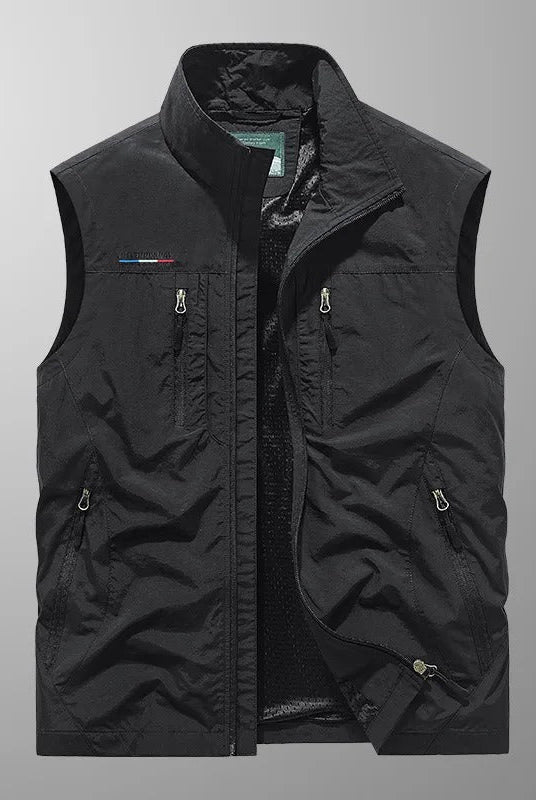 Bodywarmer Heren Rits Opstaande Kraag Outdoor Vest - Image 9