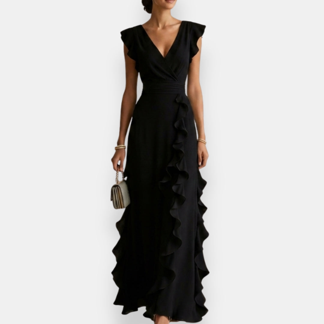 Abbie | Stilvolles Abendkleid mit femininer Rüschenkante - Image 2