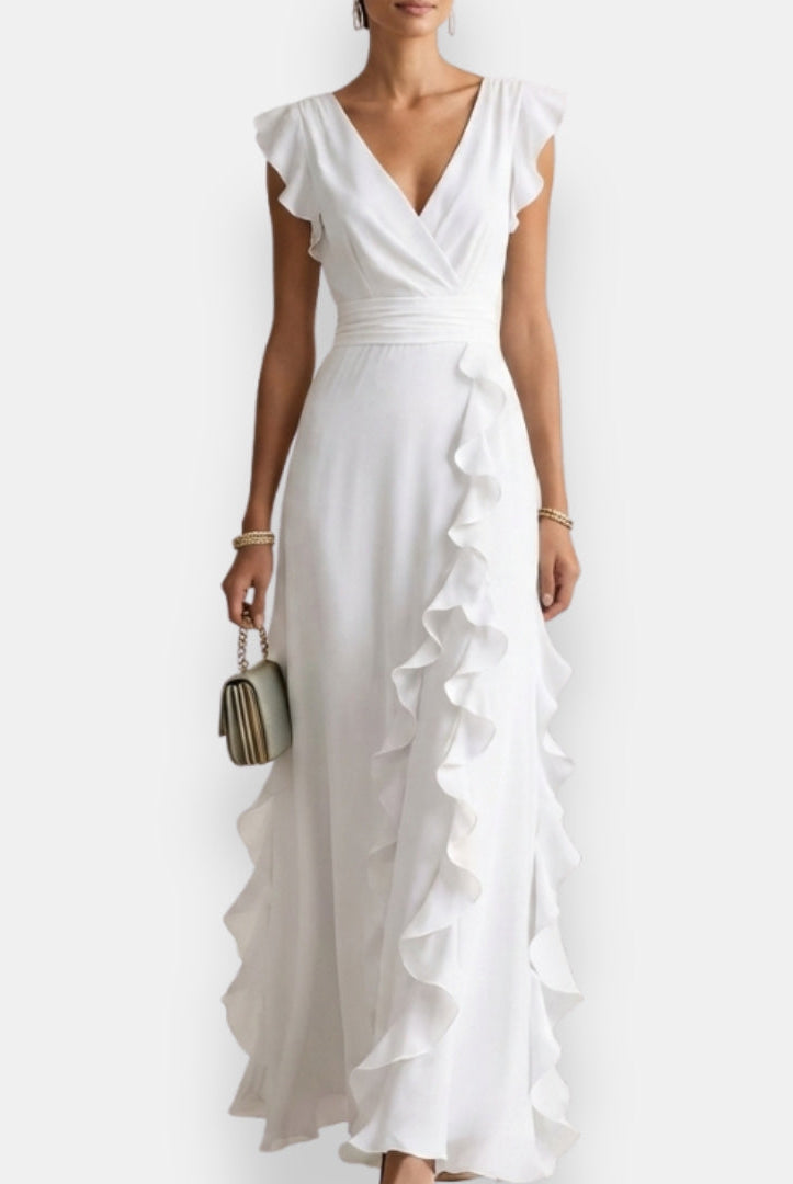 Abbie | Stilvolles Abendkleid mit femininer Rüschenkante - Image 3