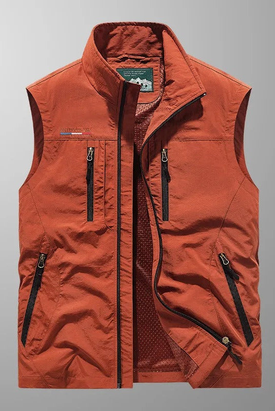 Bodywarmer Heren Rits Opstaande Kraag Outdoor Vest - Image 12