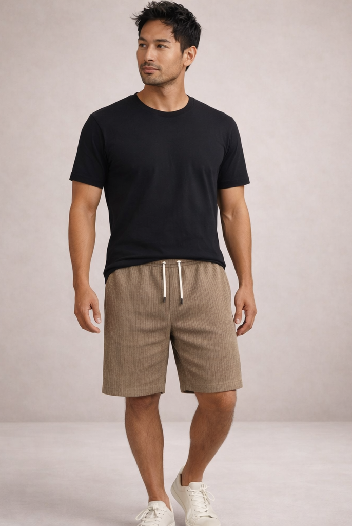 Korte Broek Heren Linnen Regular Fit Ademend Zomer Casual - Image 25