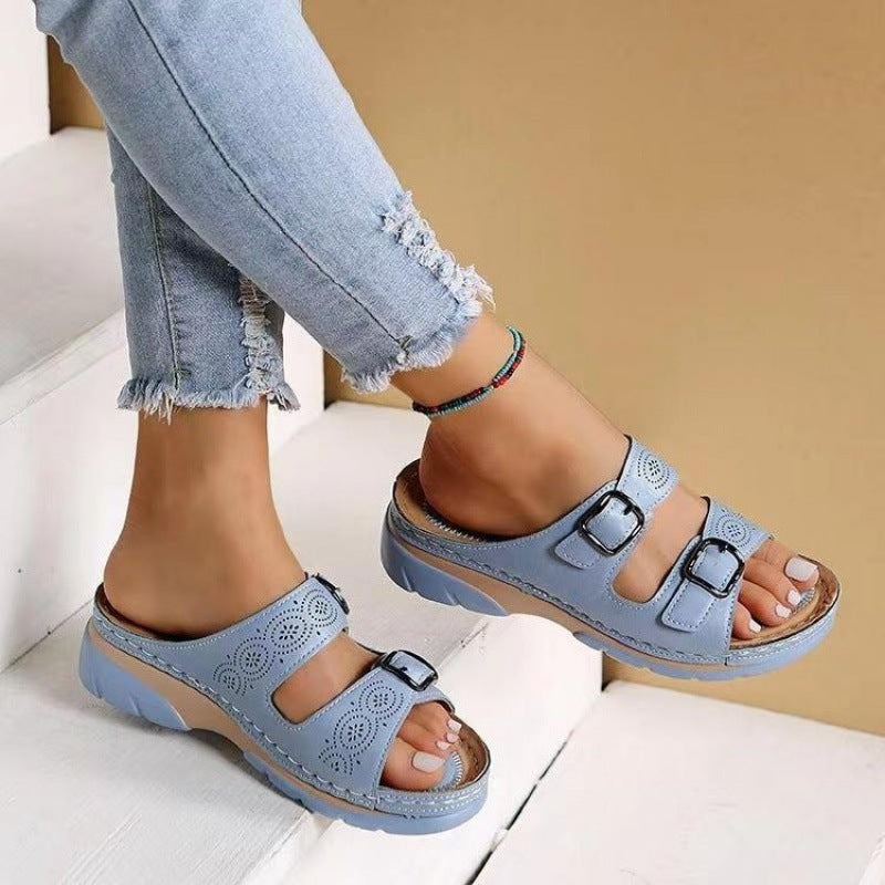 Abell | Damen Sandalen aus Leder mit verstellbarem Riemen - Image 3