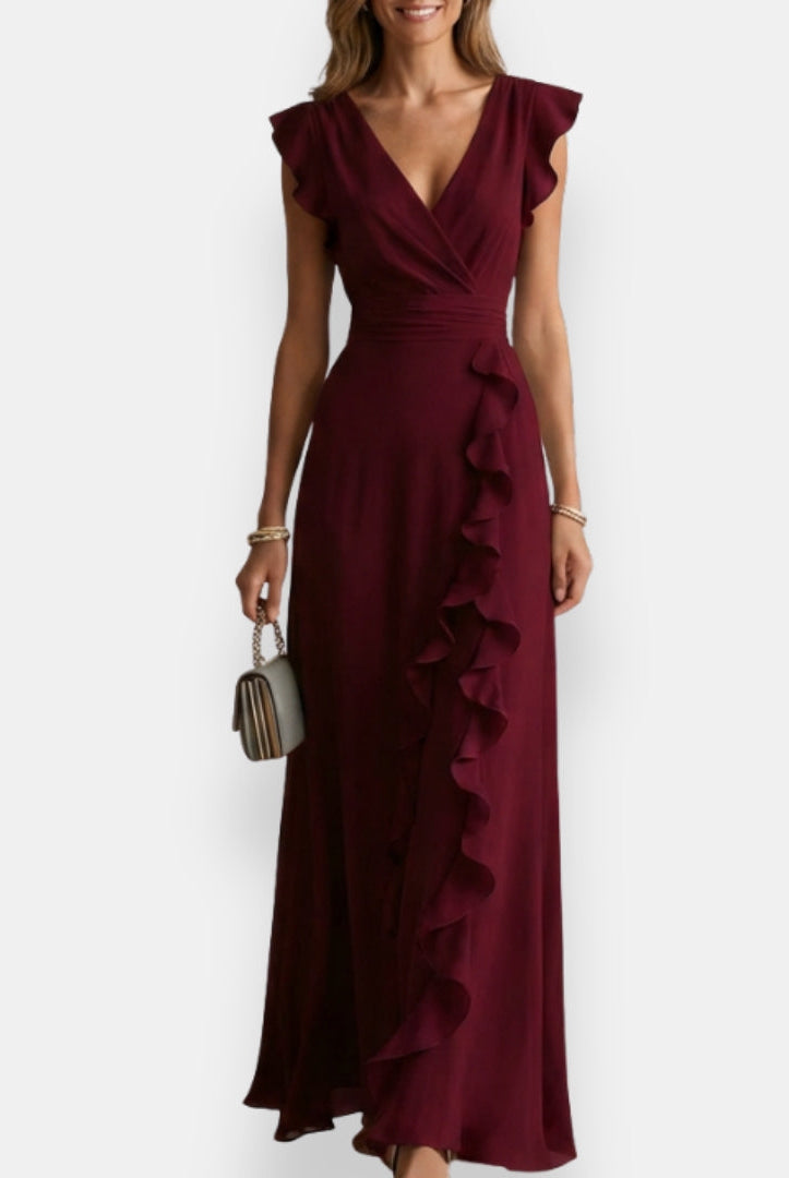 Abbie | Stilvolles Abendkleid mit femininer Rüschenkante - Image 5