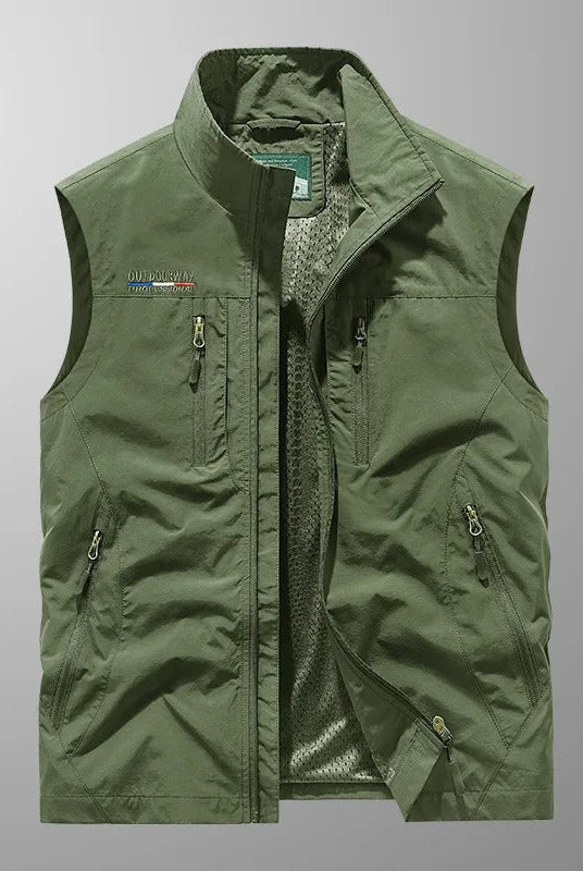 Bodywarmer Heren Rits Opstaande Kraag Outdoor Vest - Image 11