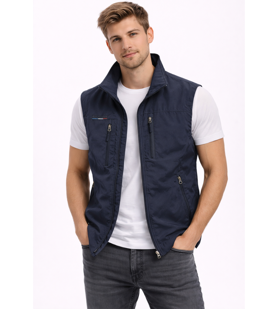 Bodywarmer Heren Rits Opstaande Kraag Outdoor Vest - Image 2