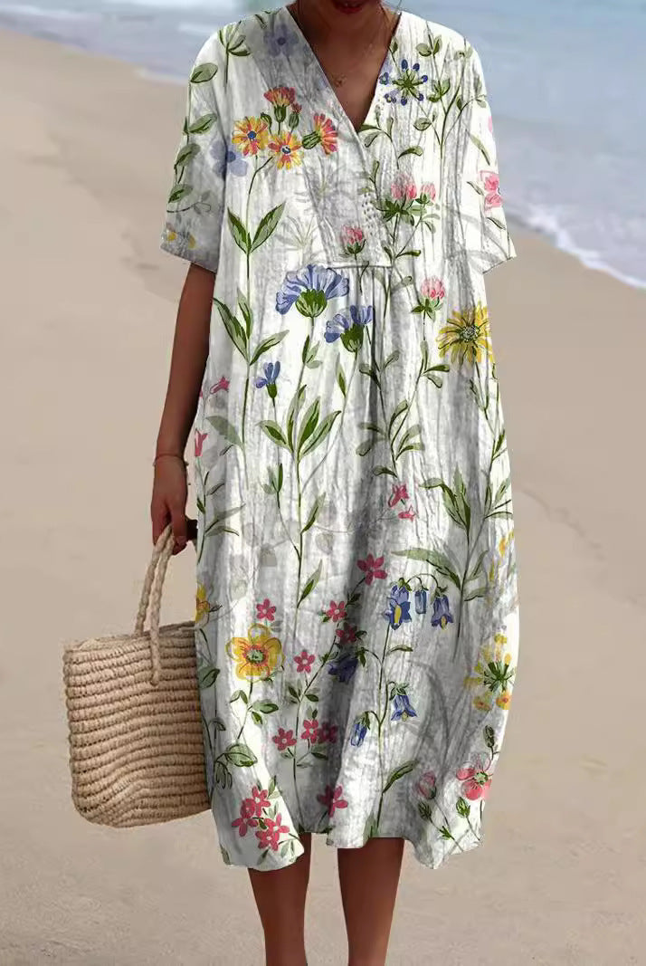 Hannah - Buntes Sommerkleid Mit Blumen - Image 2