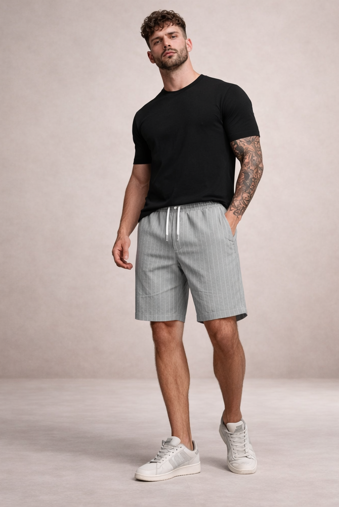 Korte Broek Heren Linnen Regular Fit Ademend Zomer Casual - Image 15