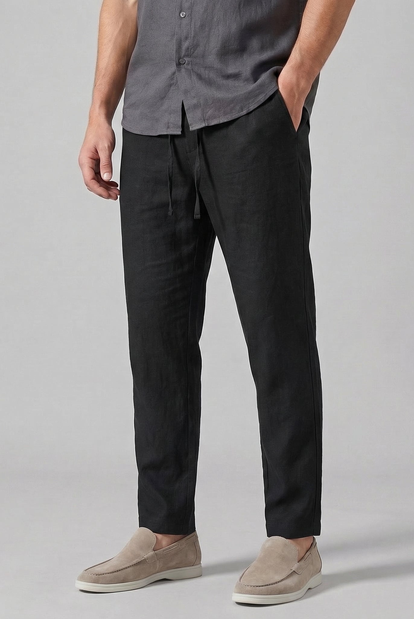 Broek Heren Wide Leg Casual Zomer - Image 5