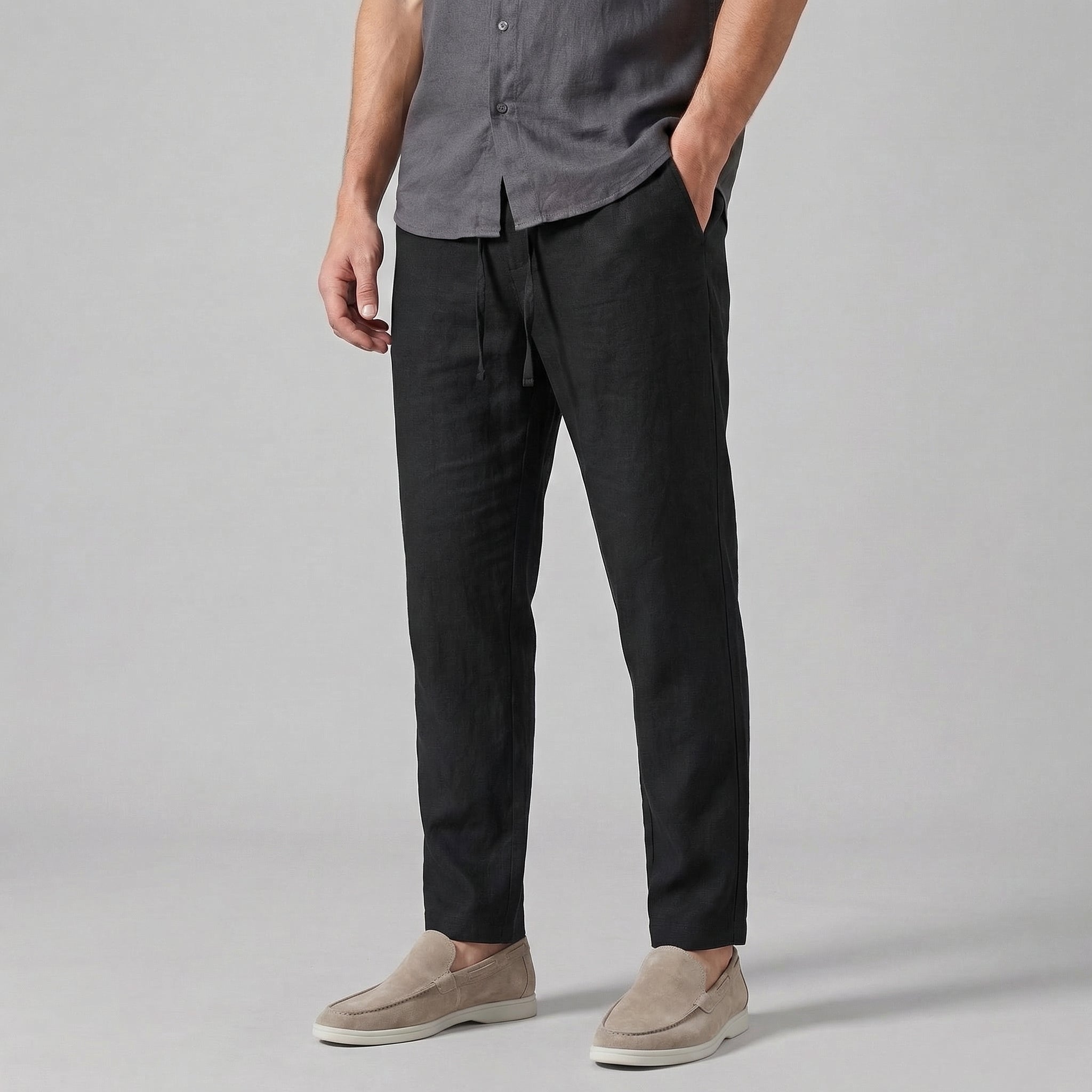 Broek Heren Wide Leg Casual Zomer - Image 5