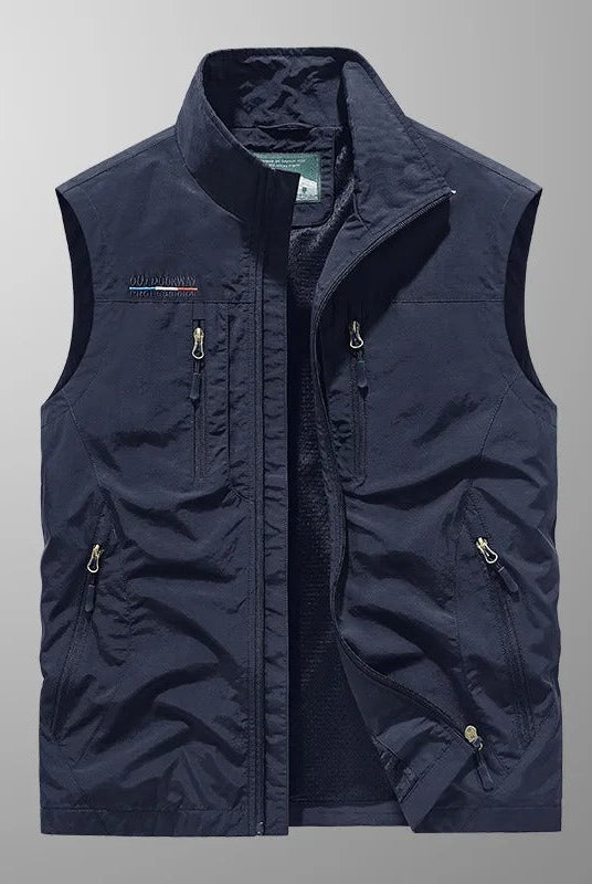 Bodywarmer Heren Rits Opstaande Kraag Outdoor Vest - Image 14
