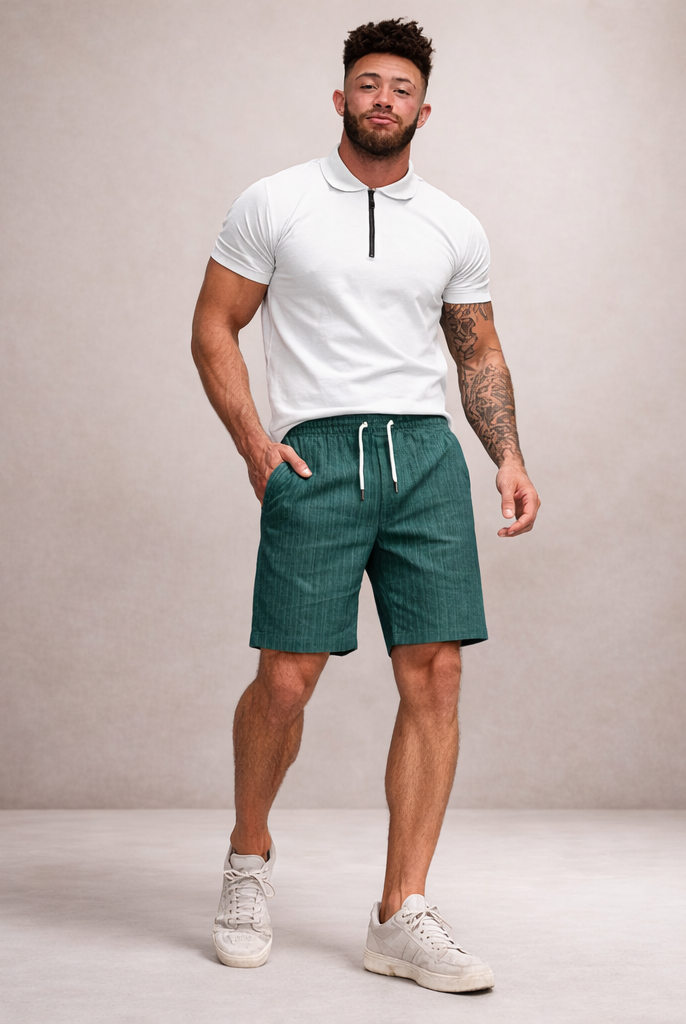 Korte Broek Heren Linnen Regular Fit Ademend Zomer Casual - Image 13