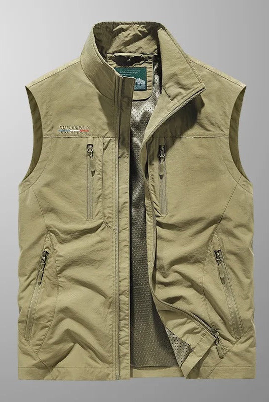 Bodywarmer Heren Rits Opstaande Kraag Outdoor Vest - Image 13