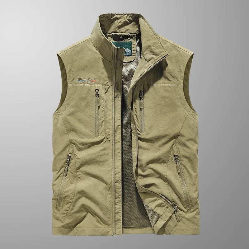Bodywarmer Heren Rits Opstaande Kraag Outdoor Vest - Image 13