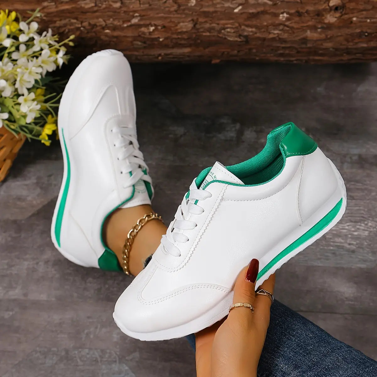 Abigail | Einfarbige Freizeit-Sportschuhe für Damen mit dicken Sohlen - Image 5