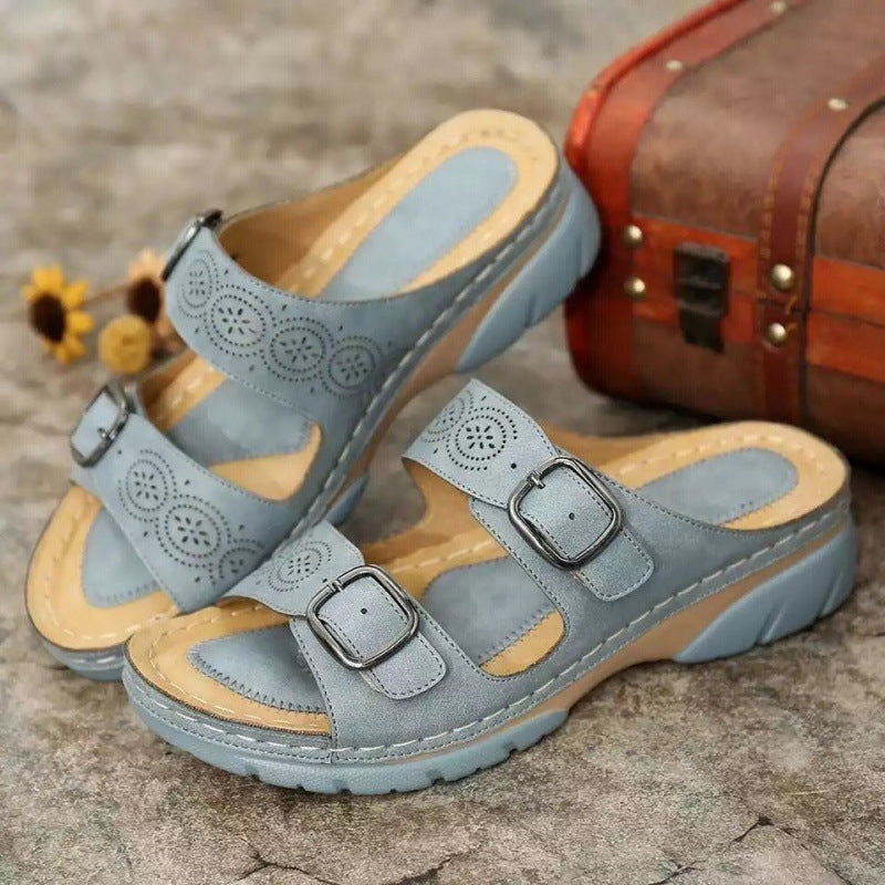 Abell | Damen Sandalen aus Leder mit verstellbarem Riemen - Image 6