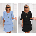 Chic Schichtkleid mit Puffärmeln für Frauen - Image 16