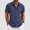 Chemise en lin à manches courtes pour homme, pour l'été