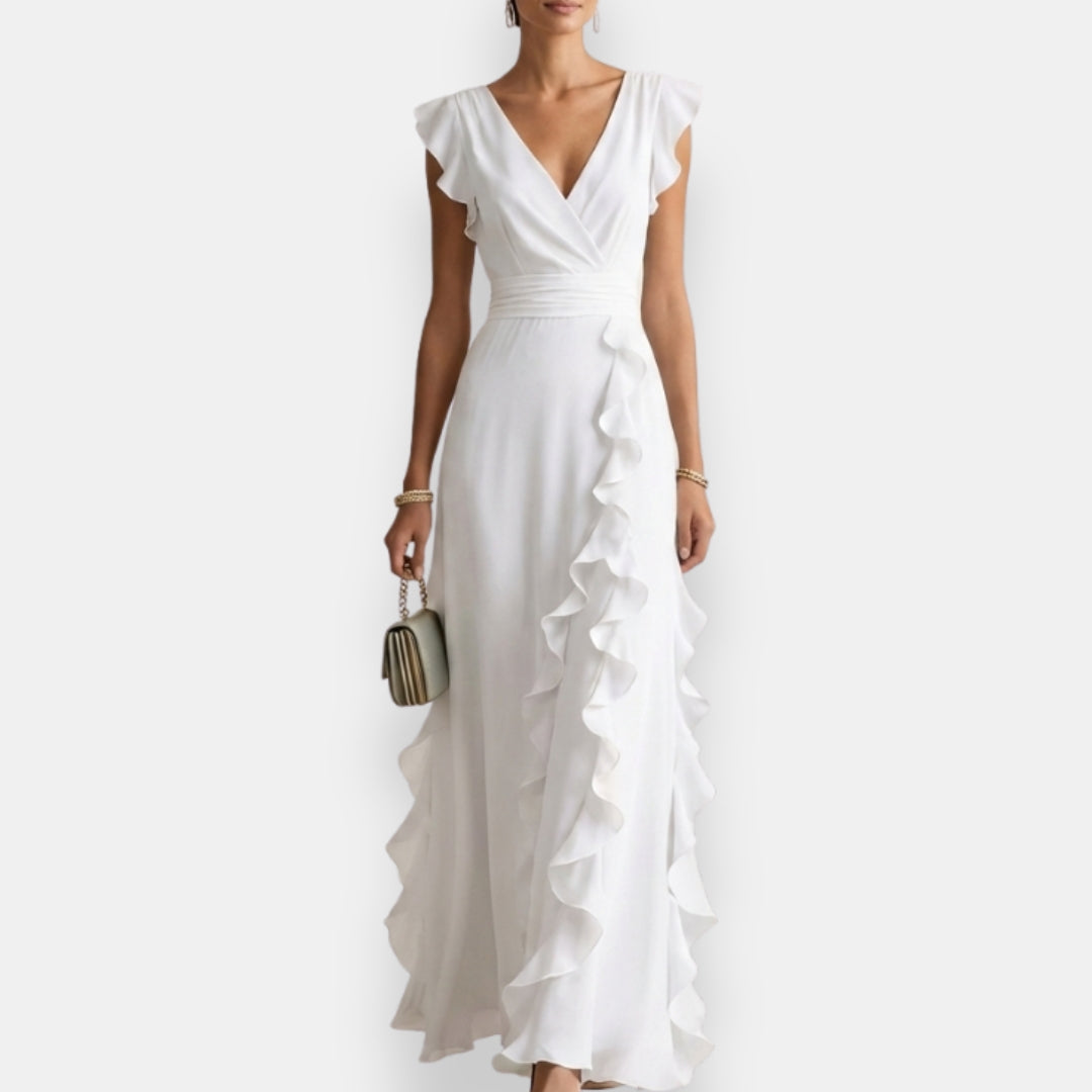 Abbie | Stilvolles Abendkleid mit femininer Rüschenkante - Image 3