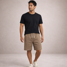 Korte Broek Heren Linnen Regular Fit Ademend Zomer Casual - Image 25