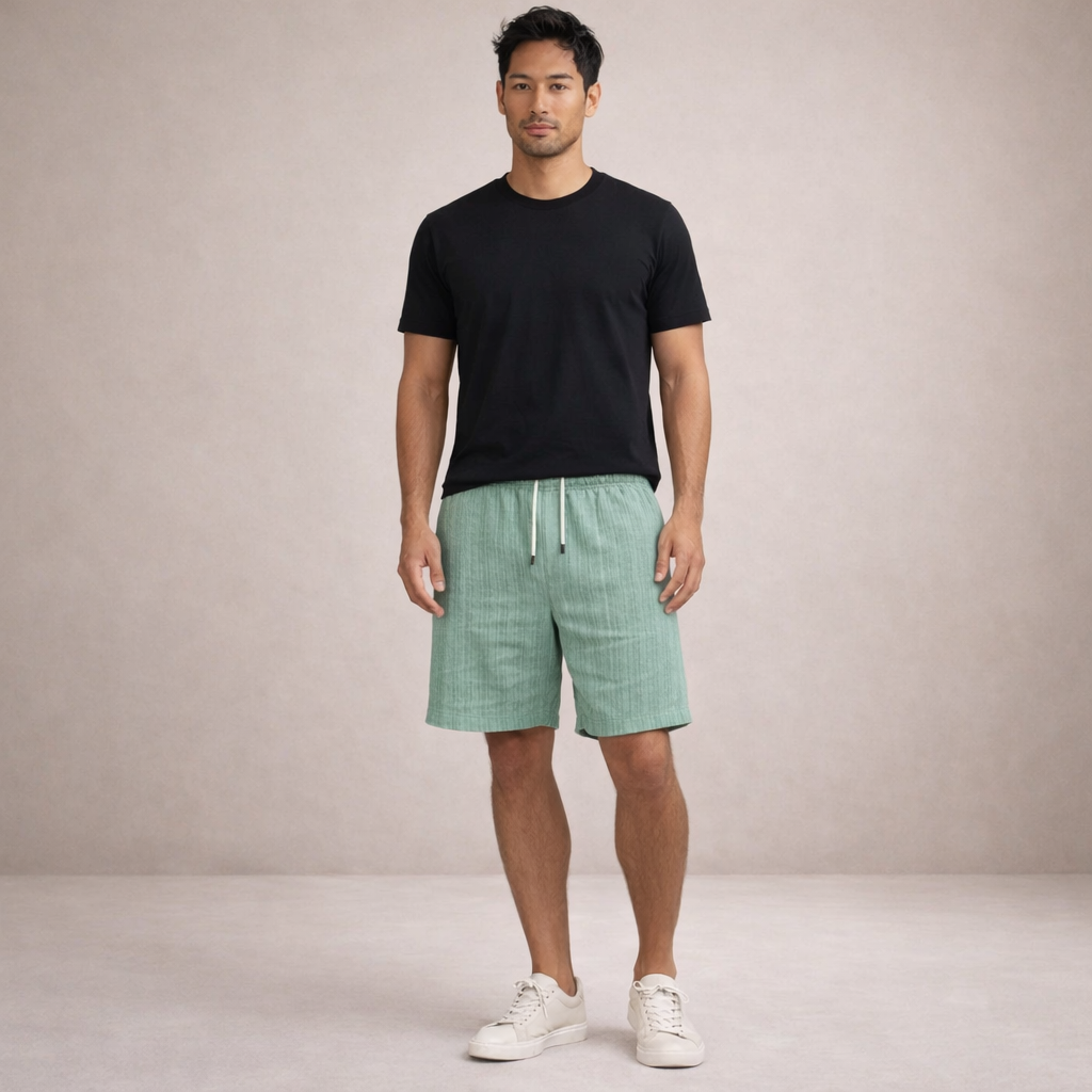 Korte Broek Heren Linnen Regular Fit Ademend Zomer Casual - Image 11