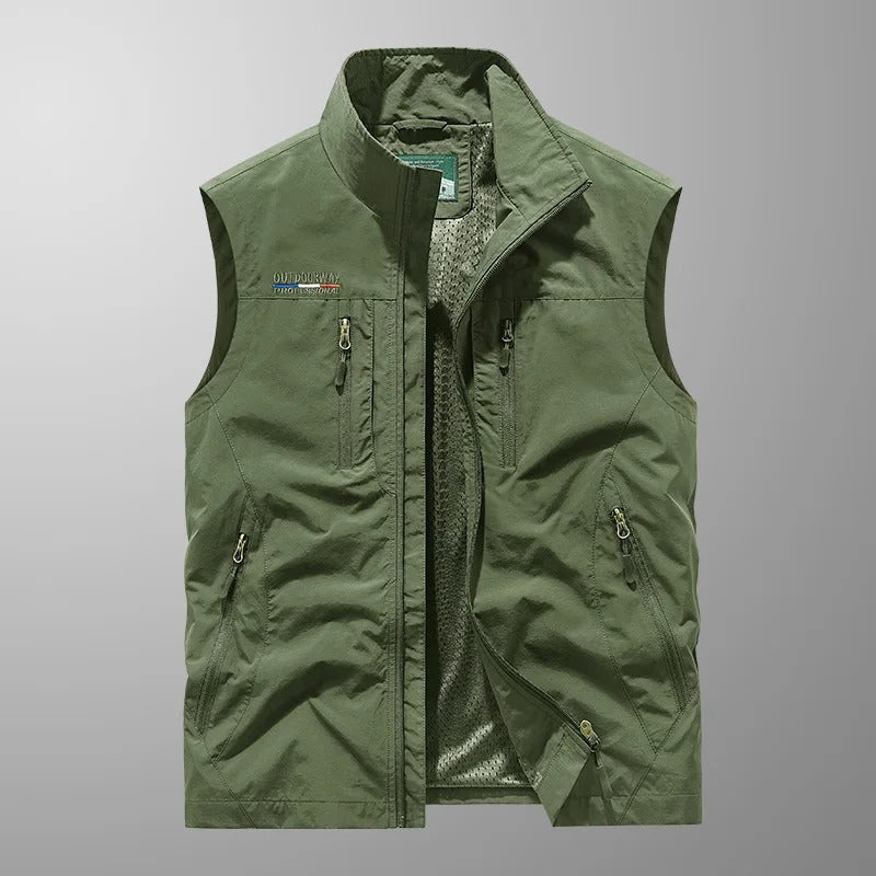 Bodywarmer Heren Rits Opstaande Kraag Outdoor Vest - Image 11