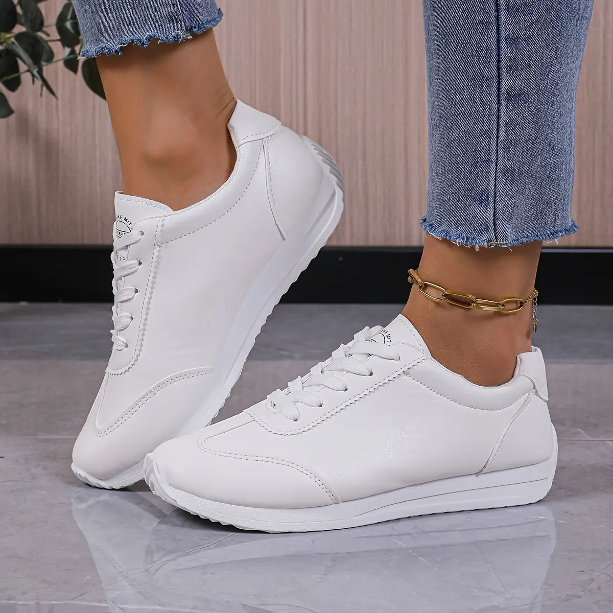 Abigail | Einfarbige Freizeit-Sportschuhe für Damen mit dicken Sohlen - Image 6