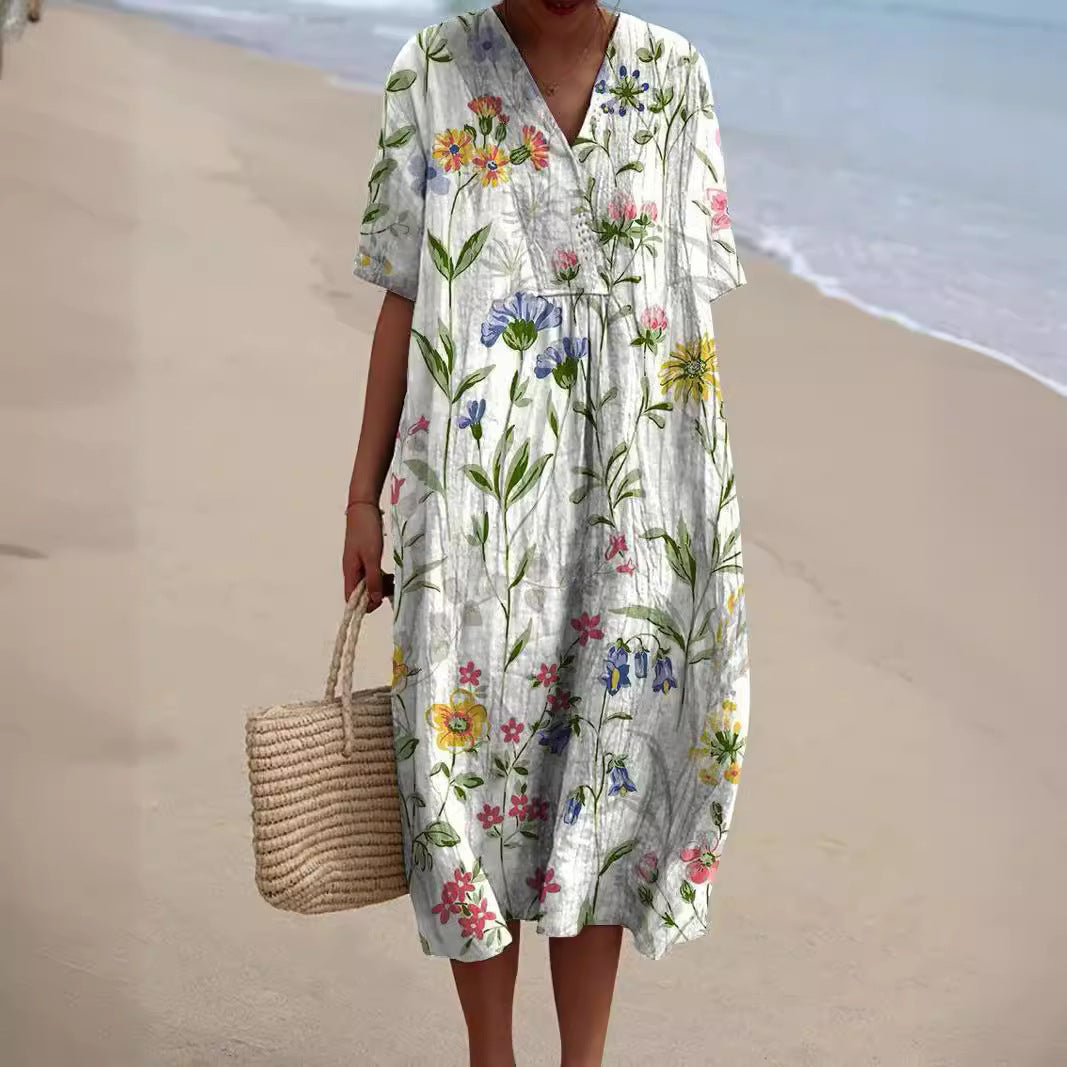 Hannah - Buntes Sommerkleid Mit Blumen - Image 2
