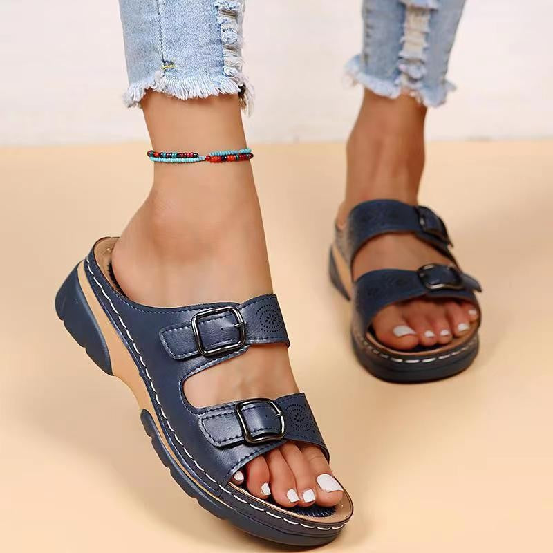 Abell | Damen Sandalen aus Leder mit verstellbarem Riemen - Image 2