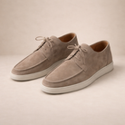 Loafers Suede Heren Regular Fit Leer Vetersluiting Gesloten Neus