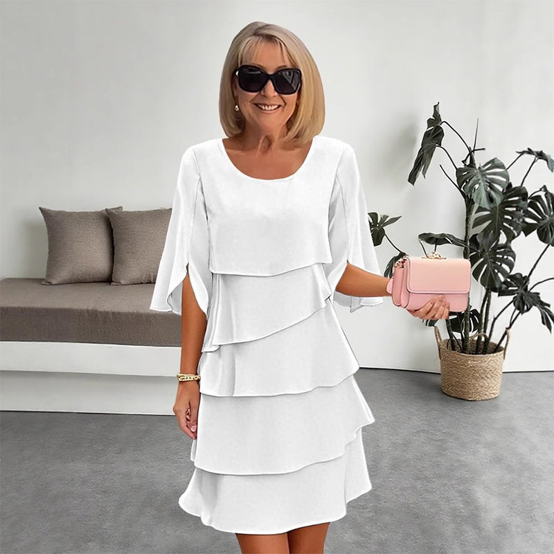 Chic Schichtkleid mit Puffärmeln für Frauen - Image 12