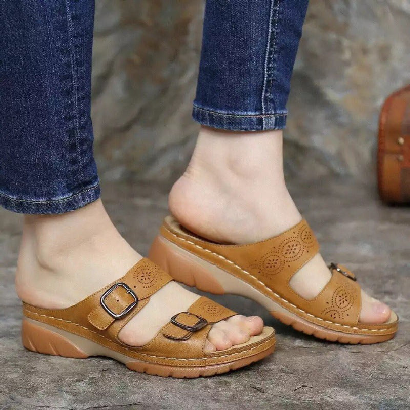 Abell | Damen Sandalen aus Leder mit verstellbarem Riemen - Image 5
