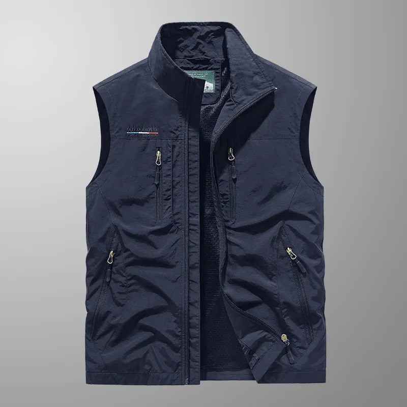 Bodywarmer Heren Rits Opstaande Kraag Outdoor Vest - Image 14