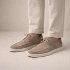 Loafers Suede Heren Regular Fit Leer Vetersluiting Gesloten Neus - Image 2