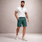 Korte Broek Heren Linnen Regular Fit Ademend Zomer Casual - Image 13