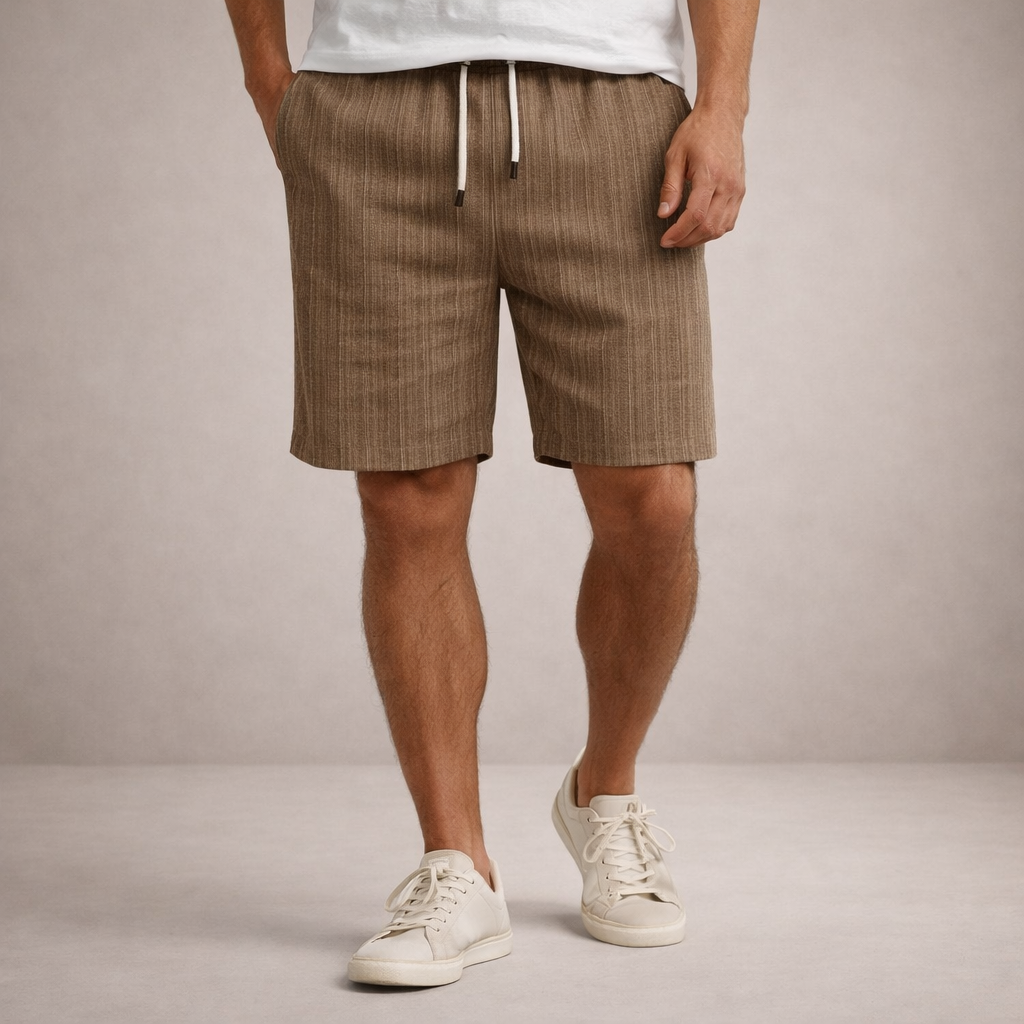 Korte Broek Heren Linnen Regular Fit Ademend Zomer Casual - Image 24