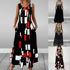Abrianna | Ärmelloses elegantes Kleid mit Print - Image 4